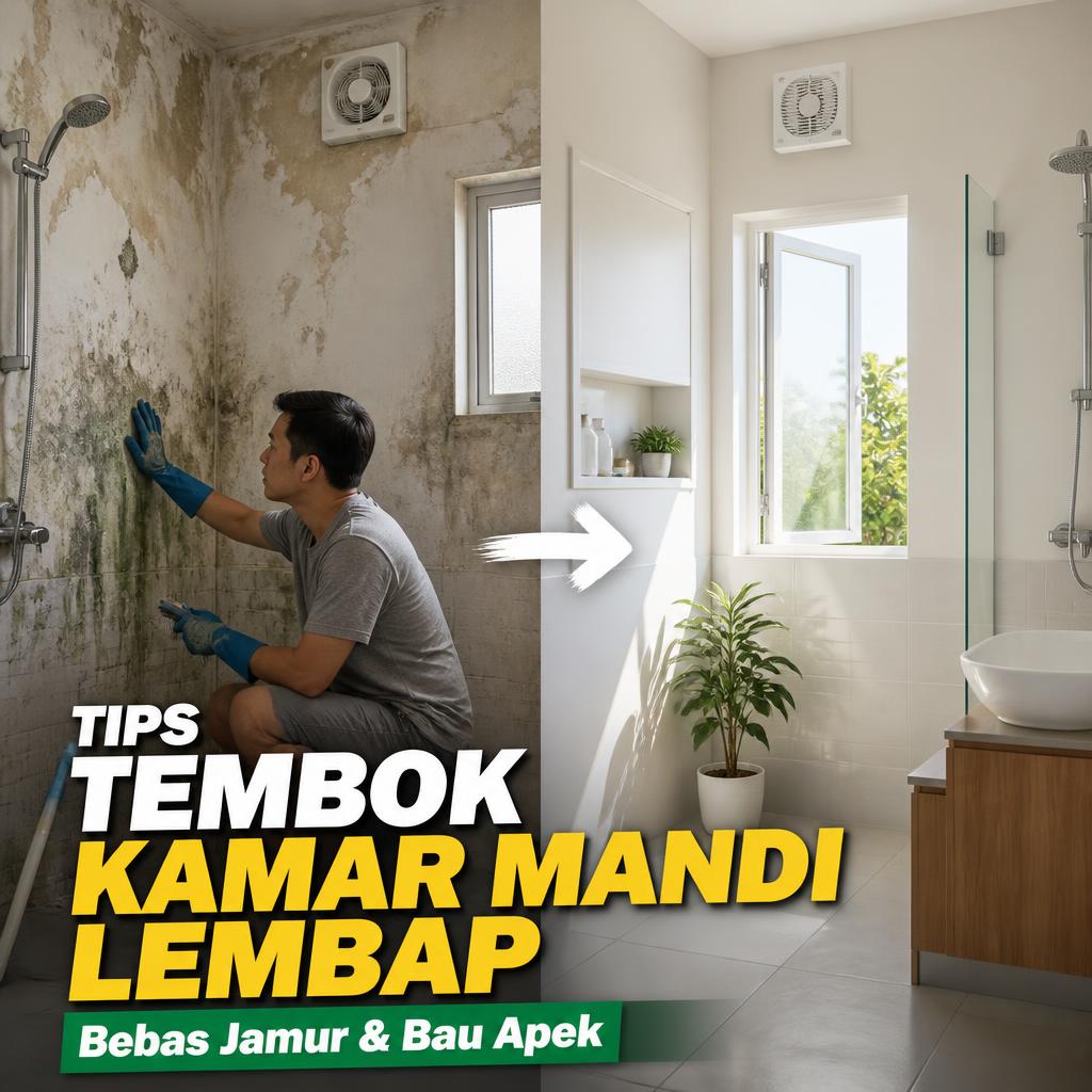 Tips Tembok Kamar Mandi Lembap agar Bebas Jamur dan Bau Apek